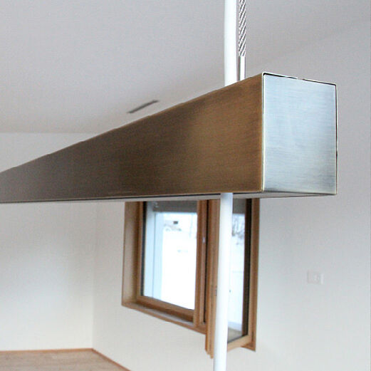 Wohnung Pontresina | Lampe mit Messingblech brüniert