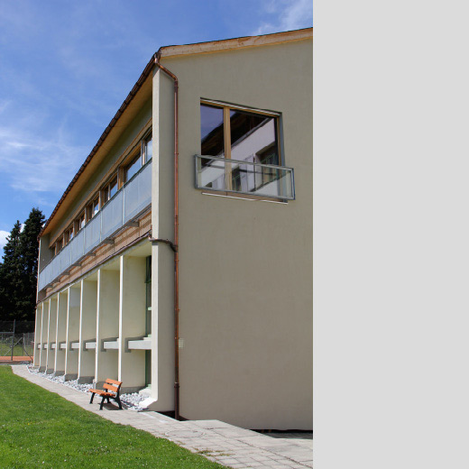 Hochalpines Institut Ftan 2011 | Umbau Turnhalle | Architekt M. Feuerstein Scuol